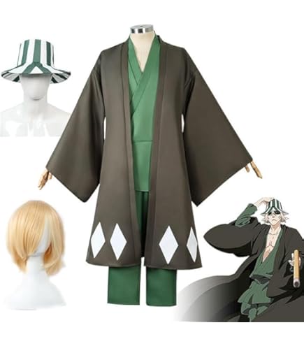 BLEACH 浦原喜助コスプレ衣装男性(XXXLサイズ)＋セット未ウィッグ BLEACH 浦原喜助コスプレ衣装男性(XXXLサイズ)＋セット未